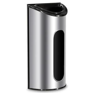 Kitchen Grocery Plastic Bag Holder and Dispenser, Wall Mount Bag Saver- Silver